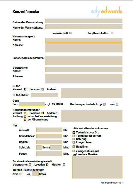 Konzertformular